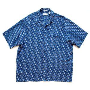 Natural Issue Mens Silky Touch Short Sleeve Button Up Shirt Geometric Print